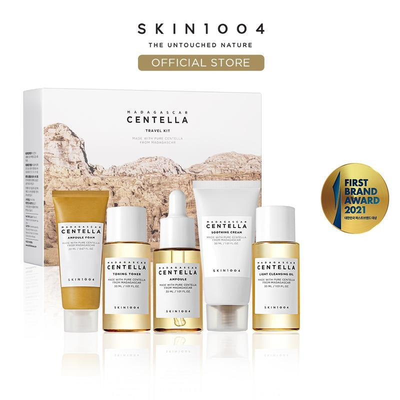 Pure Centella Soothing & Skin Reset 5-Piece Travel Kit by Ammora