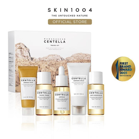Pure Centella Soothing & Skin Reset 5-Piece Travel Kit by Ammora